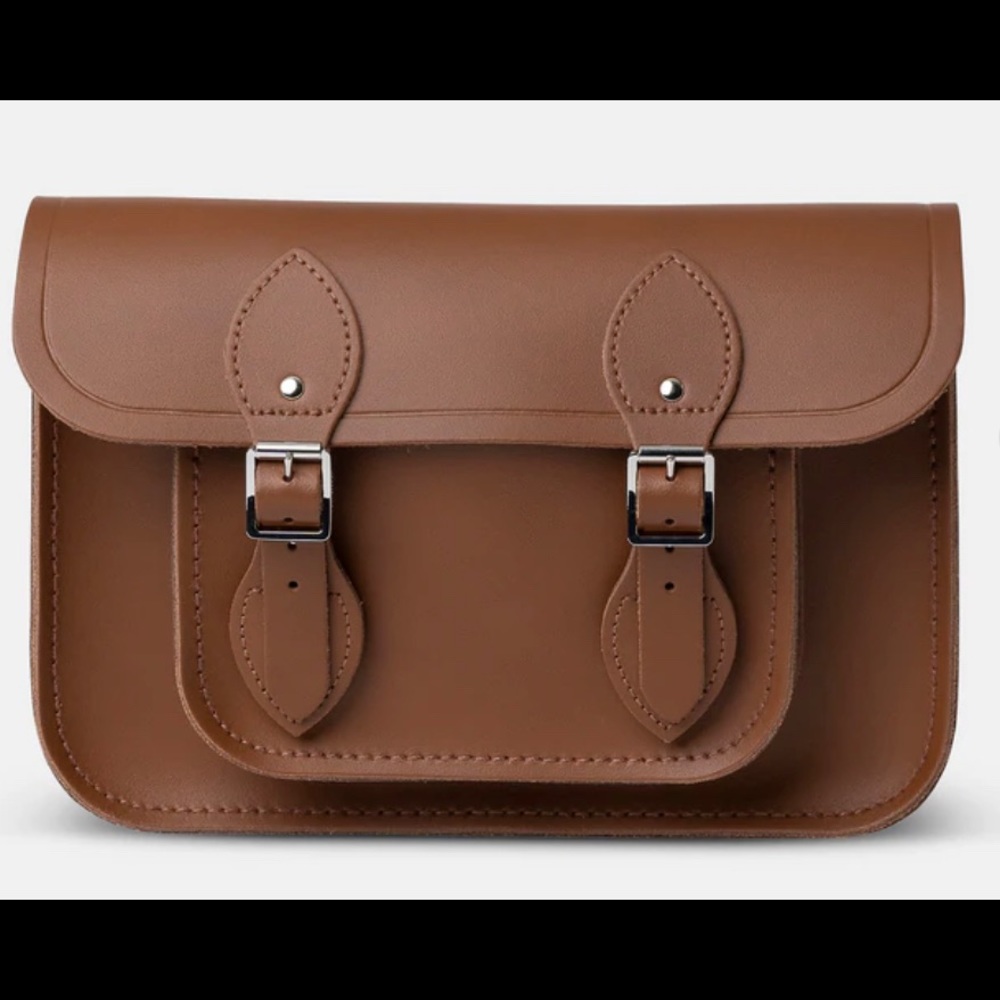 Authentic British The leather satchel co bag 11”